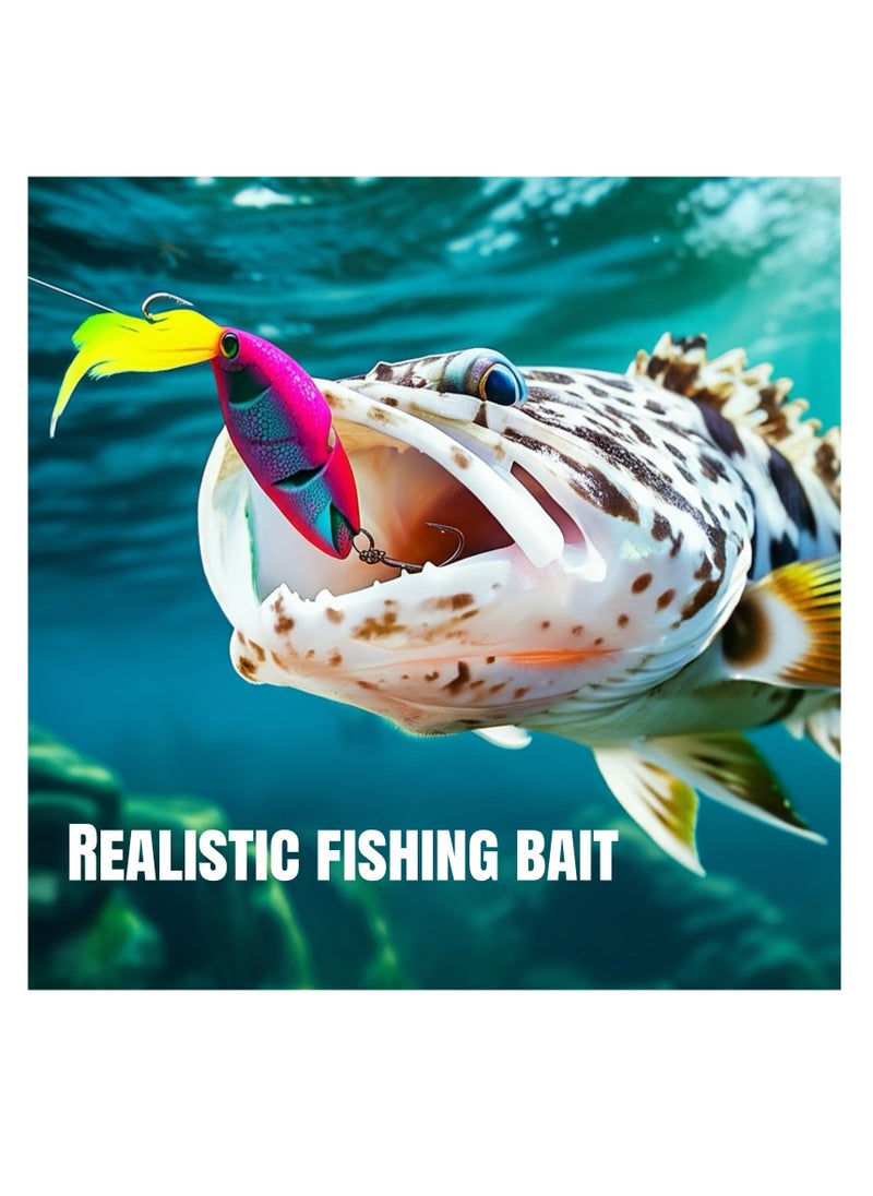NOVOLAN NOVOLAN Fishing Soft Plastic Lures - Squid Shaped Bait Set, Lifelike Artificial Lures for Saltwater and Freshwater, Ideal for Medium to Large Fish, with Big Octopus and Whisker Tentacles, 6-Pack Set  - Image 5