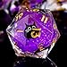 FTNNGIME Cat Liquid Core DND Dice Set 7 Pcs Sharp Edge Resin Polyhedralsuitable for Dungeons and Dragons Roleplaying Games Purple - Image 2