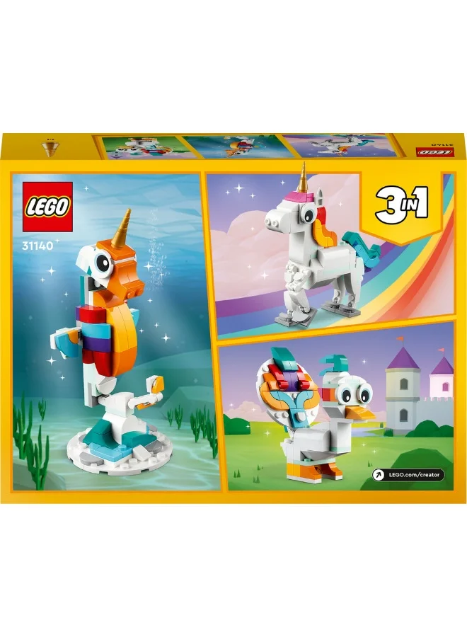 LEGO Creator Magical Unicorn 31140 Building Toy Set (145) Pieces
