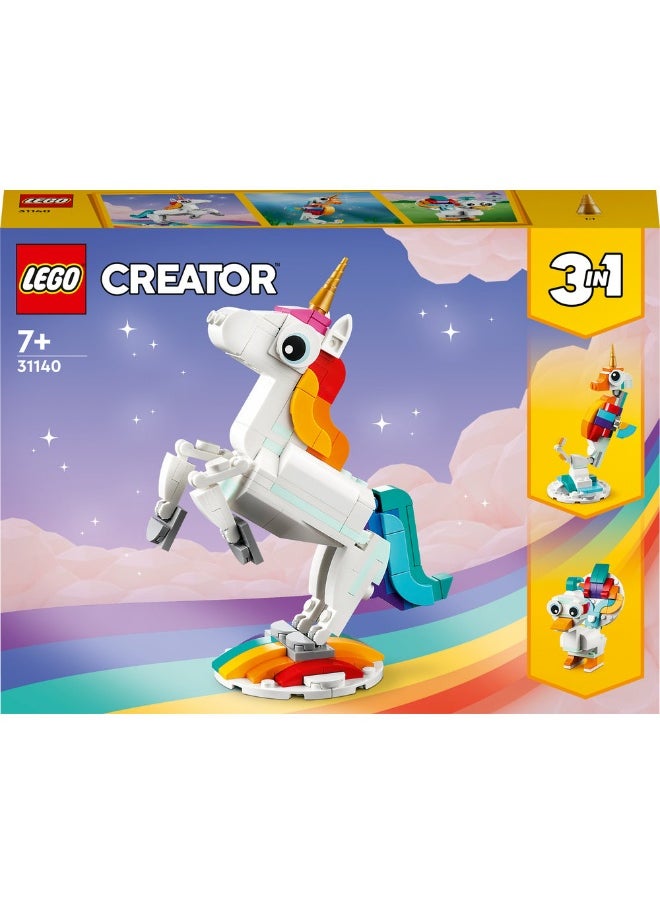 LEGO Creator Magical Unicorn 31140 Building Toy Set (145) Pieces  - Image 2