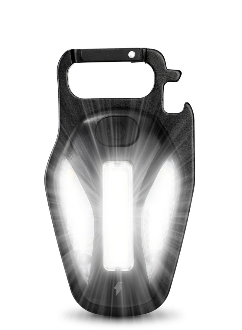 COB Work Light, Portable Waterproof Small Led Keychain Flashlights, Rechargeable Cob Keychain Light, Collapsible Bracket and Strong Magnet,  for Night Running, Camping - Image 1