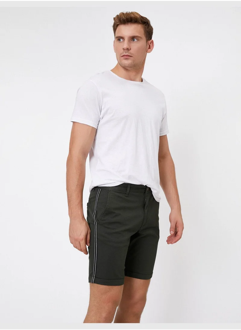 كوتون Band Detailed Shorts