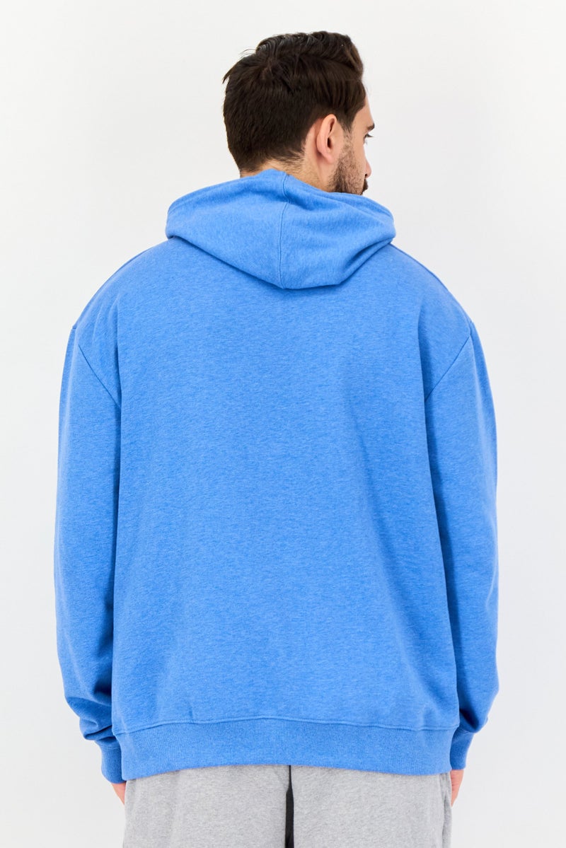 Reebok هودي تدريب بأكمام طويلة للرجال، رياضي، أزرق - Image 2