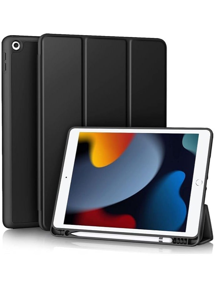 DUSALA iPad 9th 8th 7th Generation case 2021 2020 2019 iPad 10.2-Inch Case with Pencil Holder Sleep Wake Slim Soft TPU Back Smart Magnetic Stand Protective Cover Cases - Image 1