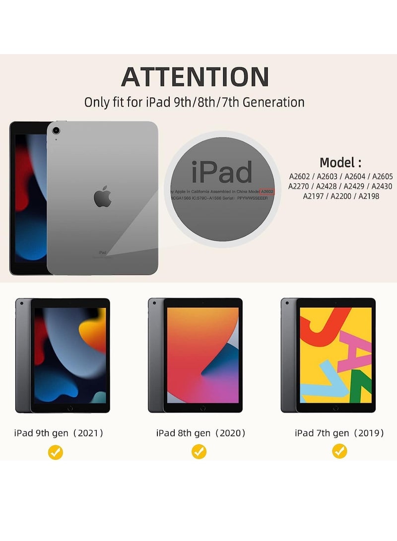 DUSALA iPad 9th 8th 7th Generation case 2021 2020 2019 iPad 10.2-Inch Case with Pencil Holder Sleep Wake Slim Soft TPU Back Smart Magnetic Stand Protective Cover Cases - Image 2