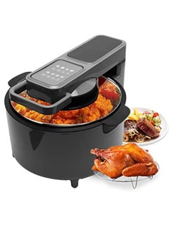 8 Liter Air Fryer Timer & Temperature Controls, 8 Touch Screen Preset with Digital LCD Touch Screen, with Glass Lid, Non-stick Basket, Oil-Less Healthy Cooker, Min 1 Year Manufacturer Warranty"