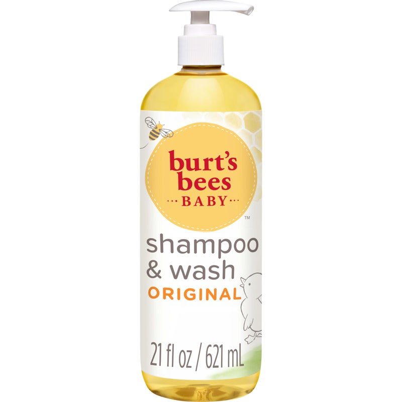 Burt's Bees Baby Shampoo & Wash, Burt's Bees Tear Free Soap, Natural Baby Care, Original, 21 Ounce (Packaging May Vary) - Image 1