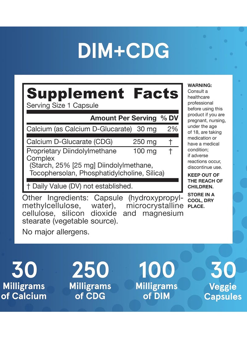 jarrow formulas - Dim Plus Cdg Supports Estrogen Balance And Healthy Cell Replication 30 Capsules - Image 1