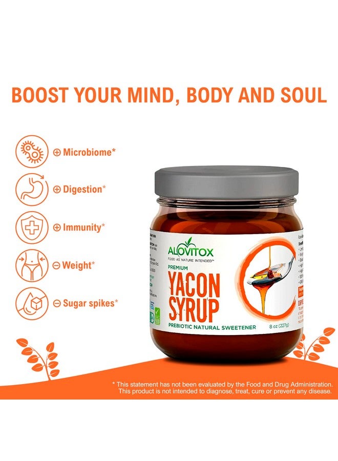 ALOVITOX Organic Yacon Syrup by Alovitox - Natural Sweetener Rich in Antioxidants, Vitamins, Prebiotics Helps with Low Glycemic Index, Low Calorie - Organic, 8 Oz (Pack of 1) - Image 2