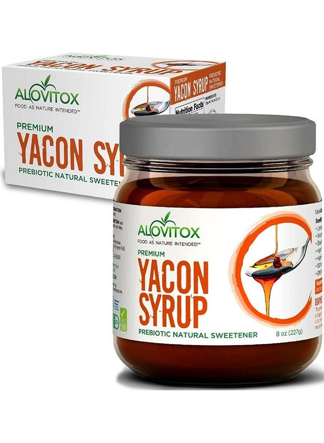 ALOVITOX Organic Yacon Syrup by Alovitox - Natural Sweetener Rich in Antioxidants, Vitamins, Prebiotics Helps with Low Glycemic Index, Low Calorie - Organic, 8 Oz (Pack of 1) - Image 1