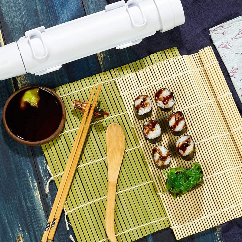 Sushi Making Kit: Black, Complete 9-Piece Set - Easy-To-Use Sushi Kit For Beginners, Pros, Home Kitchen Sushi Makers - Image 3