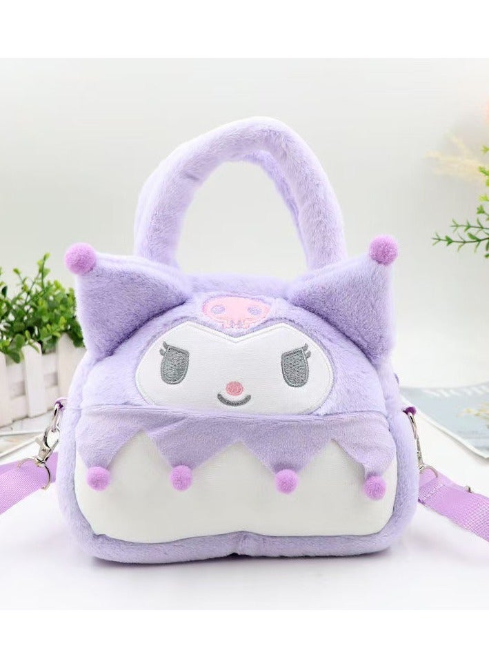 Sanrio Kuromi Plush Crossbody Bag with Adjustable Shoulder Strap Wallet Purse Shoulder Bag Coin Pouch Accessories for Women Girls  - Image 1