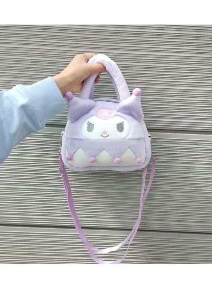 Sanrio Kuromi Plush Crossbody Bag with Adjustable Shoulder Strap Wallet Purse Shoulder Bag Coin Pouch Accessories for Women Girls  - Image 5