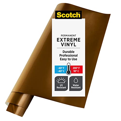 Scotch Extreme Premium Vinyl, 12 x 24 in, Perfect for Outdoor and Automotive Projects, Holds Securely Under The Toughest Conditions, Metallic Gold (VIN-EX-GLD-T) - Image 1