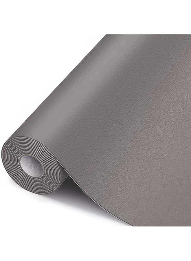 PROMASS 11.8 * 53.9 Inch Strong Self Adhesive Leather Repair Patch, Cuttable Self Adhesive Tape Leather Patch Sofa Repair, Waterproof Leather Repair Kit for Furniture Car Seat Chairs Jackets Bags (Grey)  - Image 1