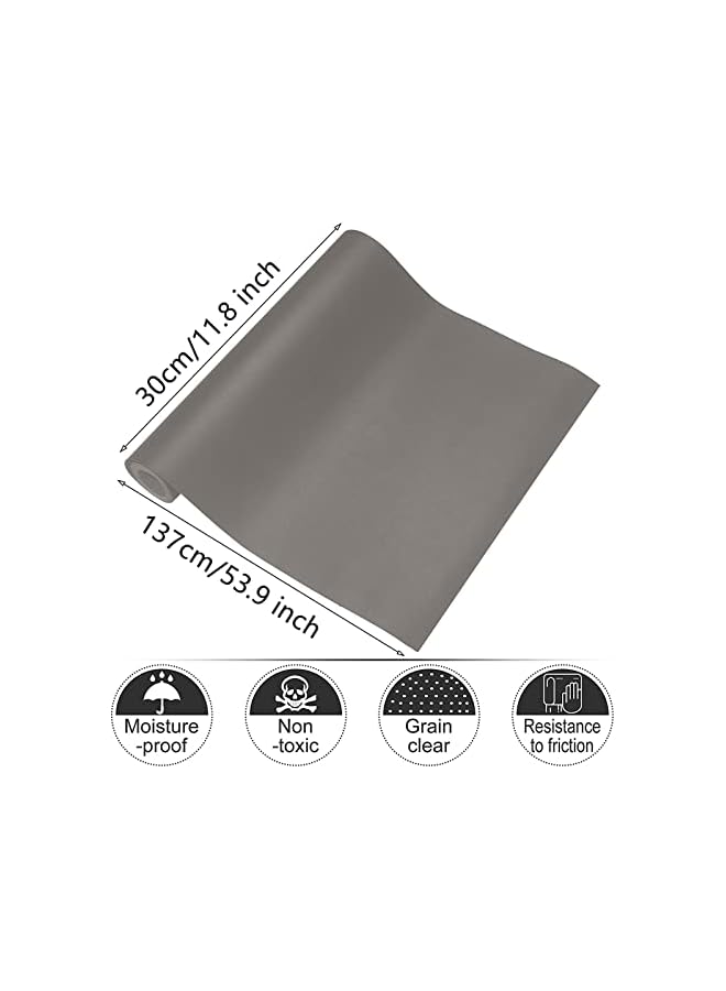 PROMASS 11.8 * 53.9 Inch Strong Self Adhesive Leather Repair Patch, Cuttable Self Adhesive Tape Leather Patch Sofa Repair, Waterproof Leather Repair Kit for Furniture Car Seat Chairs Jackets Bags (Grey)  - Image 3