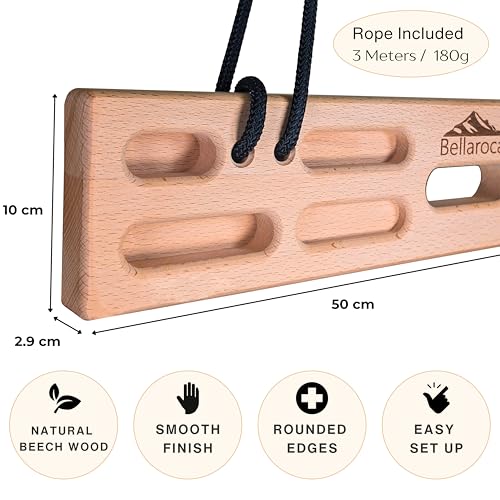 Bellaroca® | Portable Climbing Hangboards for Climbing Training, Professional Climbing Boards for Finger Strenght in Rock Climbing and Bouldering (Bar) - Image 2