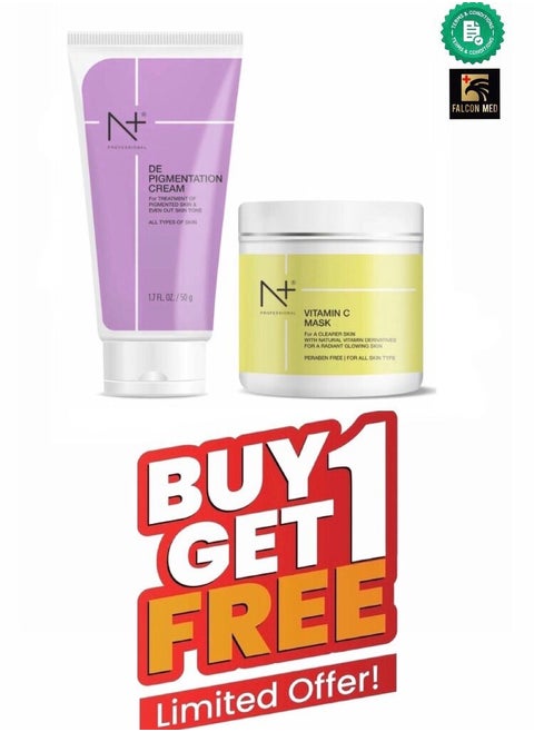 N Plus Professional Vitamin C Mask & De-pigmentation Cream Combo