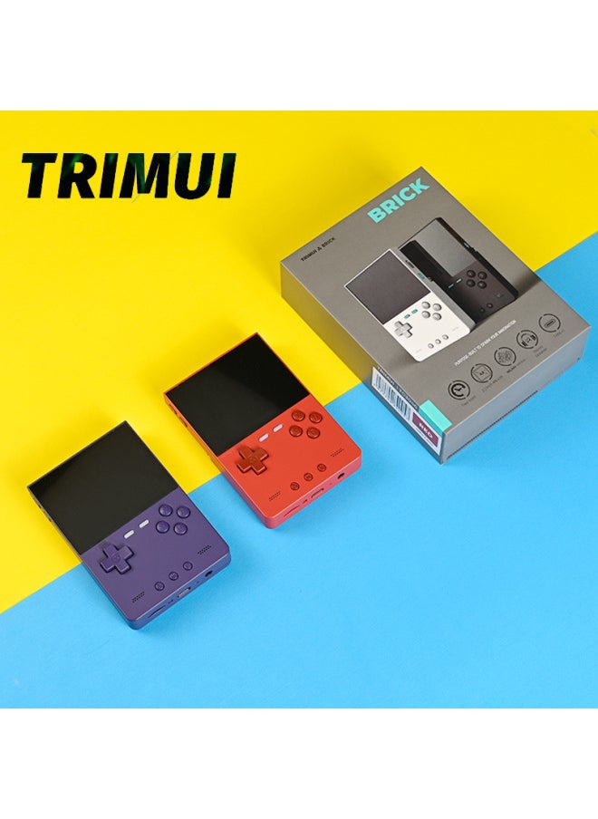 TRIMUI BRICK 2025 PSP Handheld Open Source Handheld 3.2 Inch HD Game Machine Cross-border-Product Color:128g Version-Model:Crimson-chinese Version