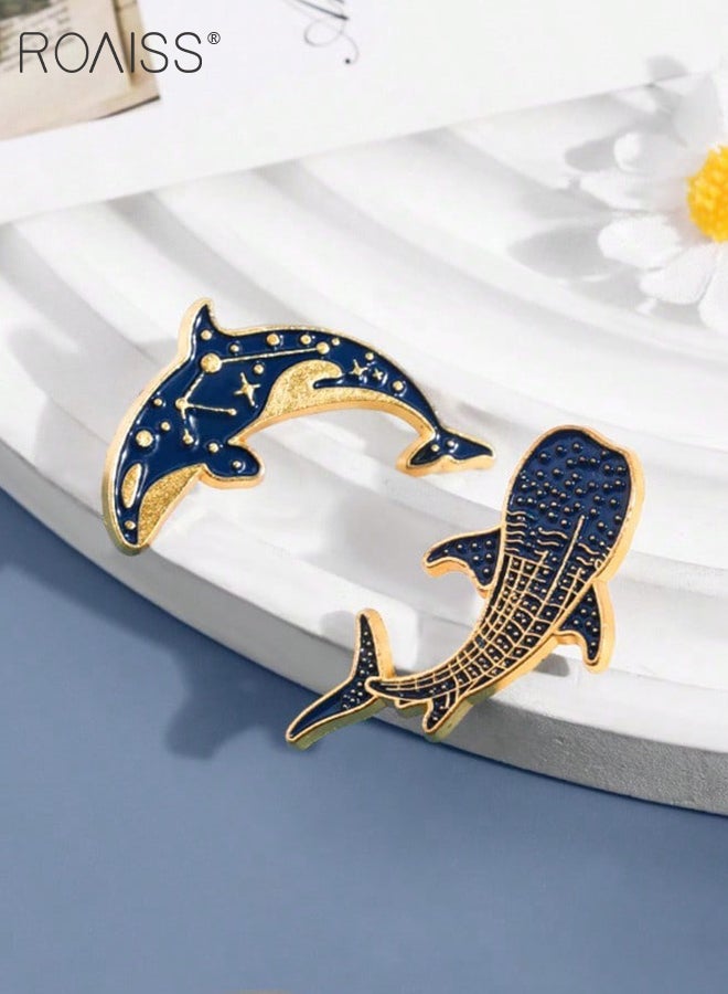 roaiss 3 Pcs Dolphin Whale Brooches, Cartoon Cute Badges, Alloy Fashion Pins, Suitable for Decorative Accessories for Clothing, Bags, Backpacks, Shirts and Jackets - Image 5