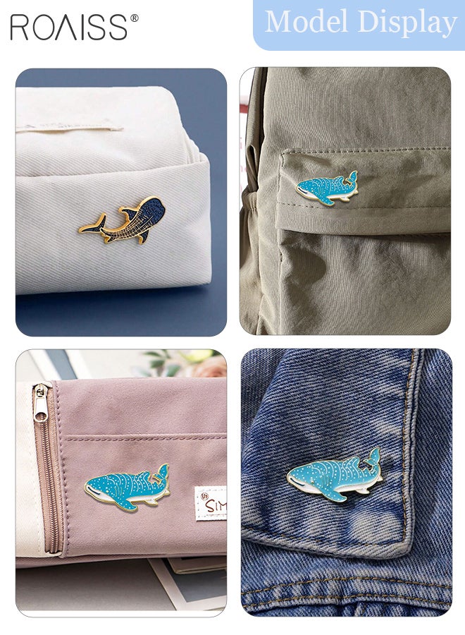 roaiss 3 Pcs Dolphin Whale Brooches, Cartoon Cute Badges, Alloy Fashion Pins, Suitable for Decorative Accessories for Clothing, Bags, Backpacks, Shirts and Jackets - Image 3