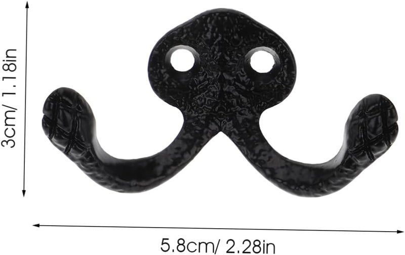 4pcs Heavy Duty Wall Mount Hook Vintage Bathroom Coat Hanger Rustic Style for Organizing Towels Clothes and Bags for Home Farmhouse - Image 2
