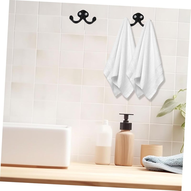 4pcs Heavy Duty Wall Mount Hook Vintage Bathroom Coat Hanger Rustic Style for Organizing Towels Clothes and Bags for Home Farmhouse - Image 5