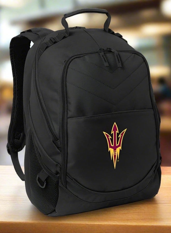Broad Bay ASU Backpack Official Arizona State Laptop Computer Bag (Black - Fork Logo) - Image 2
