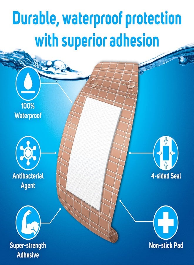 Care Science Waterproof Strong Strips Adhesive Bandages, Extra Large, 32 CT | 100% Waterproof, Heavy-Duty Protection, Helps Prevent Infection for First Aid and Wound Care - Image 2