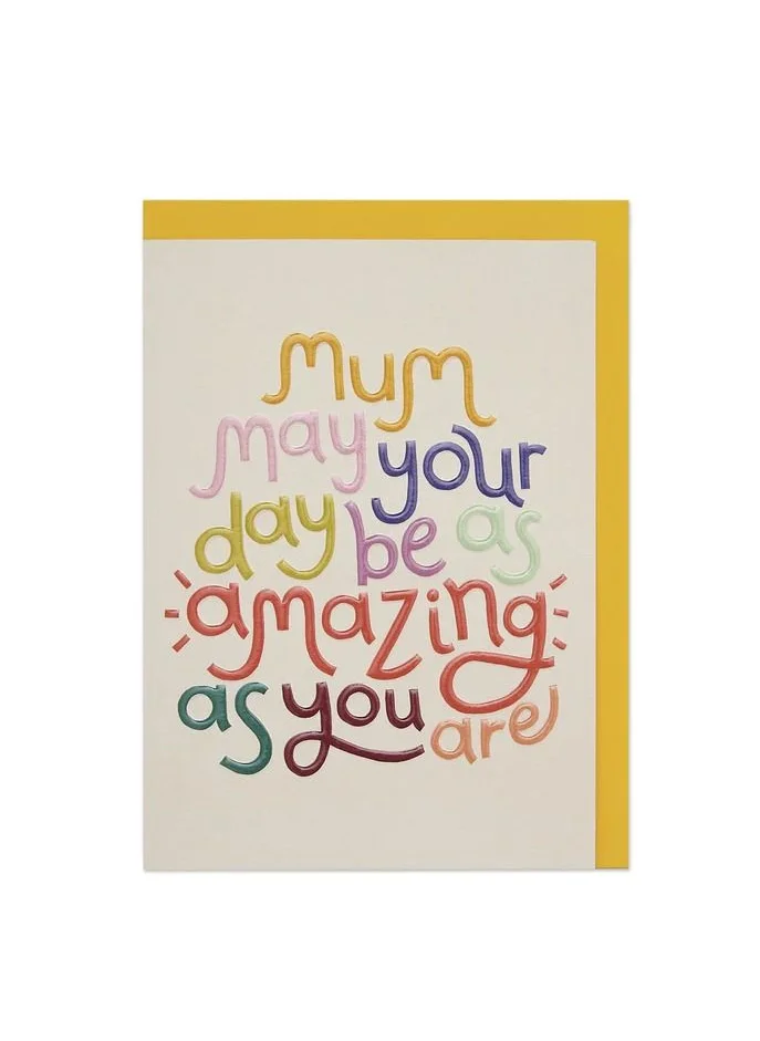راسبيري بلوسوم 'Mum May Your Day be as Amazing as You Are' Greeting Card