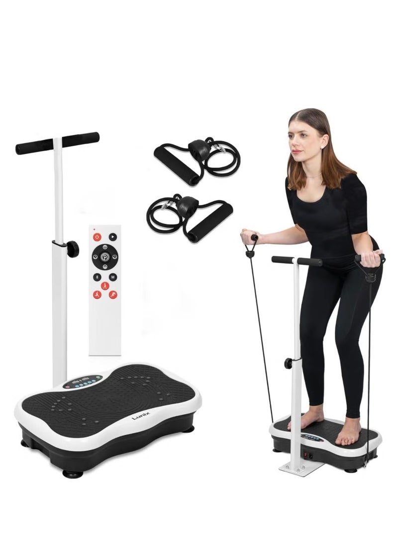 XiuWoo Whole Body Vibration Plate with Handles & Magnetic Acupoints, Vibration Platform, Vibration Plate for Lymphatic Drainage, Vibrating Exercise Machine, with Handrail Bracket - Image 1