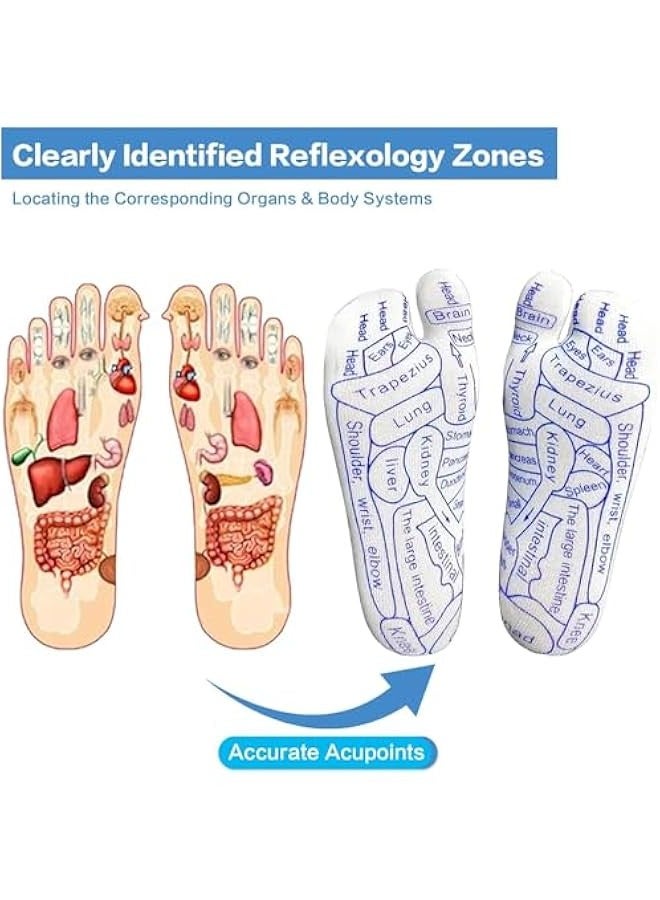 TRASSLE Reflexology Socks Set of 4,Reflexology Socks with Massage Tool,Foot Pain Relief and Acupressure Reflexology Foot Massage Socks,for Men and Women  - Image 3