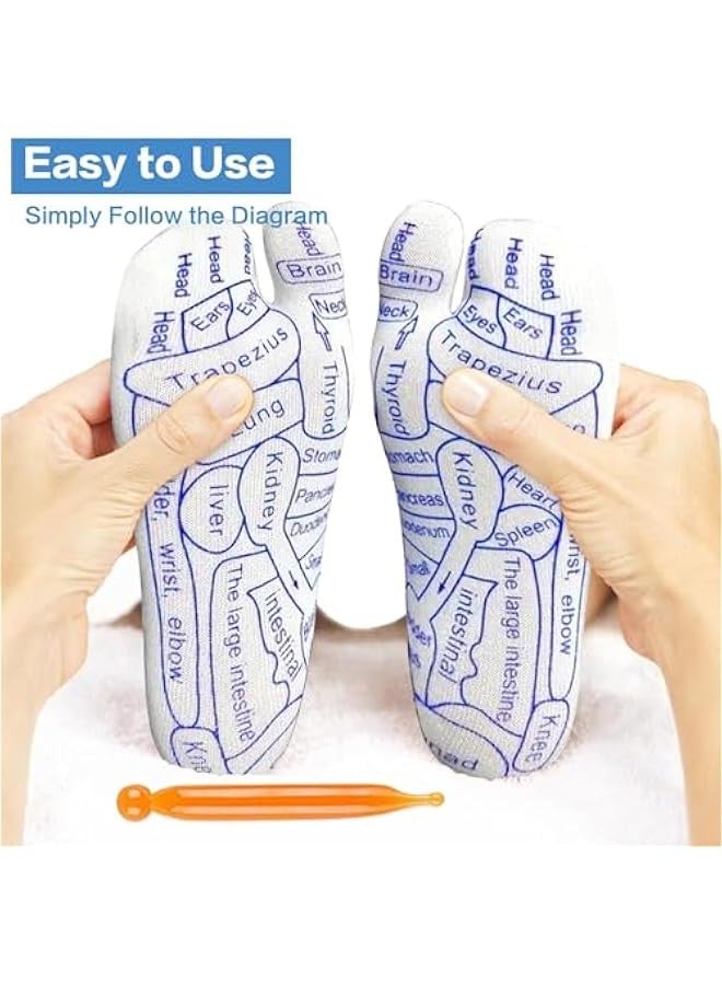 TRASSLE Reflexology Socks Set of 4,Reflexology Socks with Massage Tool,Foot Pain Relief and Acupressure Reflexology Foot Massage Socks,for Men and Women  - Image 5