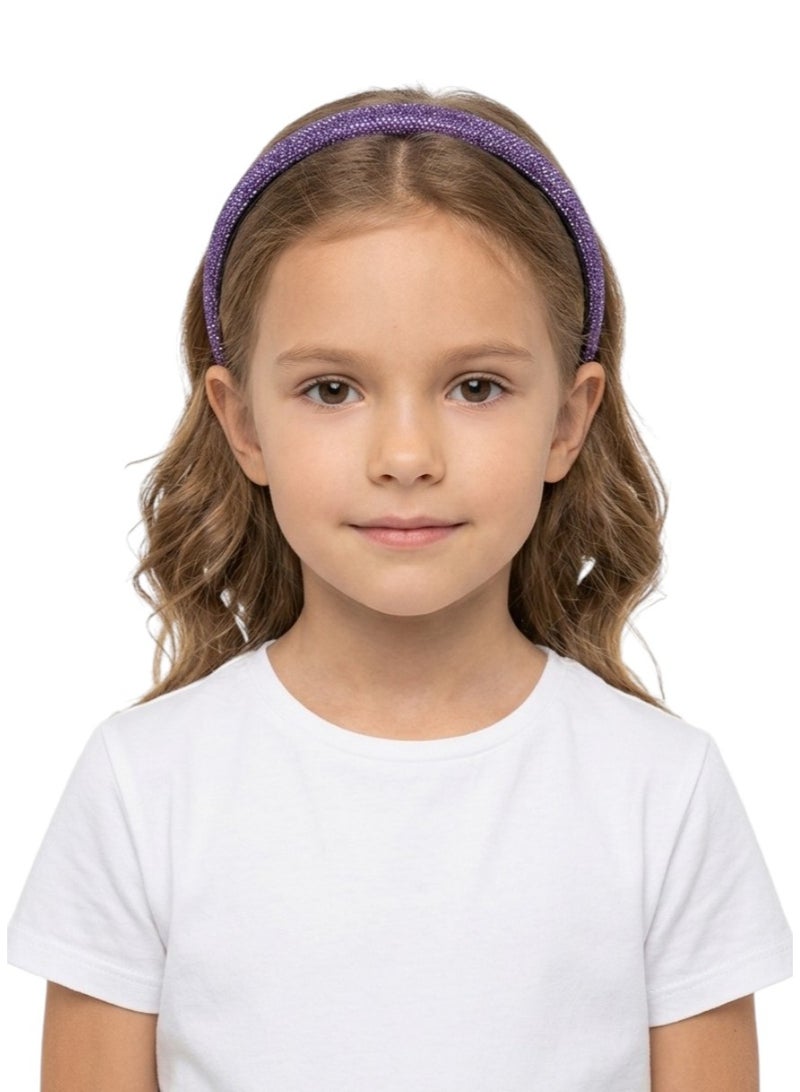 Bidani Sparkly Padded Hairband - Purple - Image 1