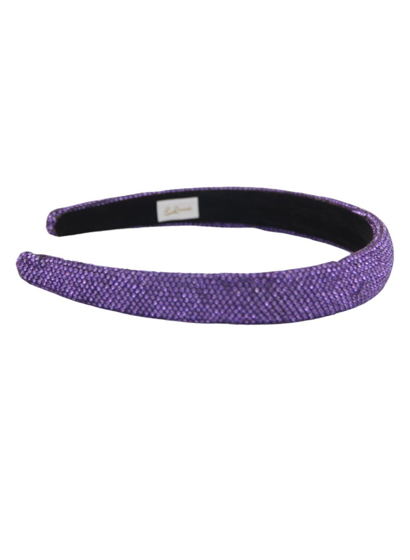 Bidani Sparkly Padded Hairband - Purple - Image 3