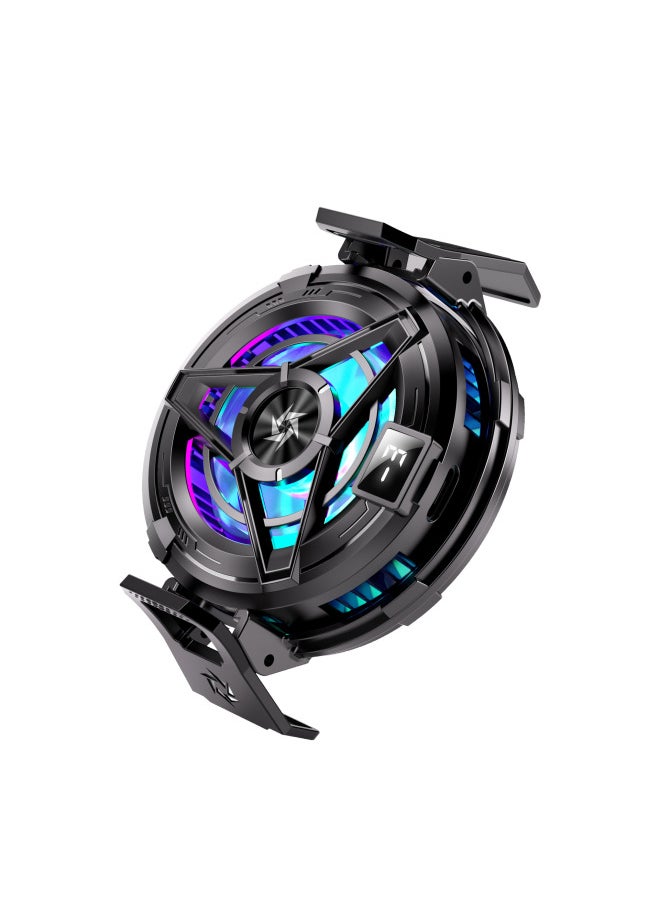 Generic Semiconductor Refrigeration Mobile Phone Radiator Tablet Game Live Broadcast Cooling Magnetic Suction Back Clip Mobile Game Cooling Artifact-Color:Sl-17 Conventional Magnetic Model [without Digital Display] + Back Clip  - Image 1