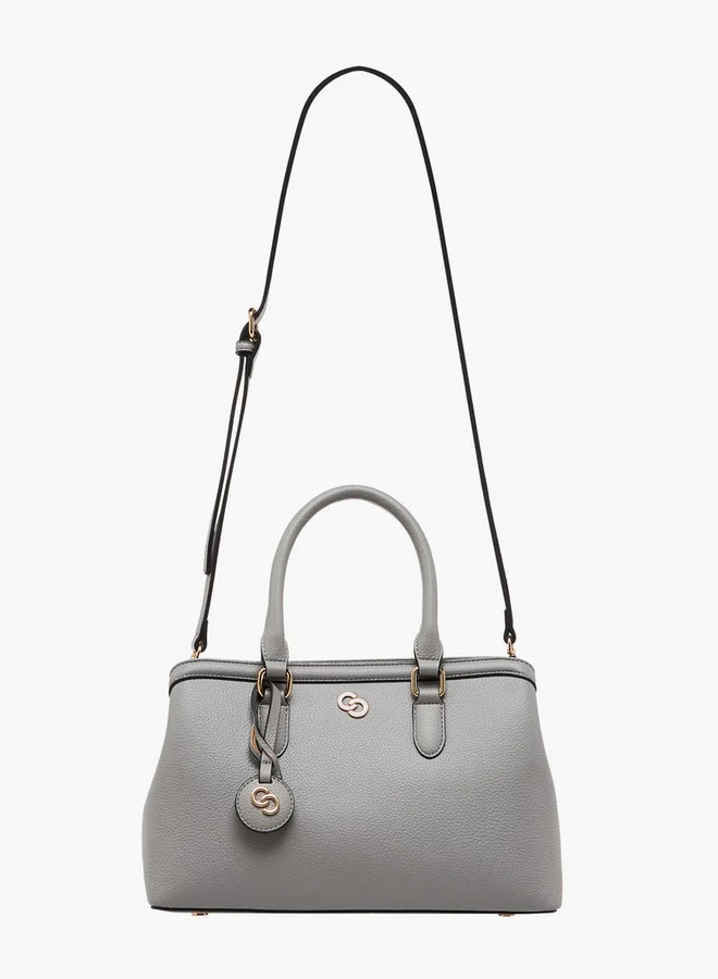 Celeste Solid Tote Bag with Adjustable Strap and Zip Closure