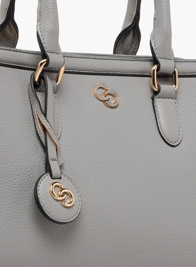 Celeste Solid Tote Bag with Adjustable Strap and Zip Closure