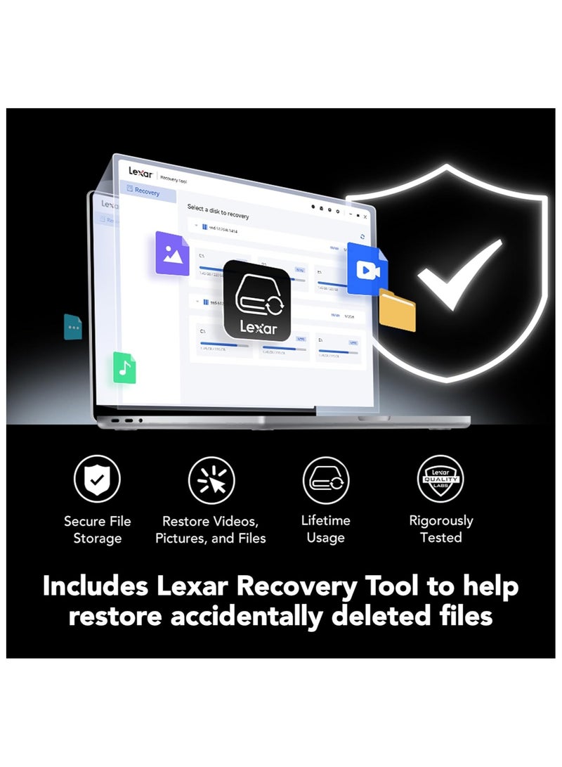 ليكسار بطاقة الذاكرة PLAY PRO بسعة 256GB microSDXC UHS-I – سرعة قراءة تصل إلى 900MB/s، سرعة كتابة تصل إلى 600MB/s – C10، U3، V30، A1 – LMSXPS0256G-BNNNG - Image 4