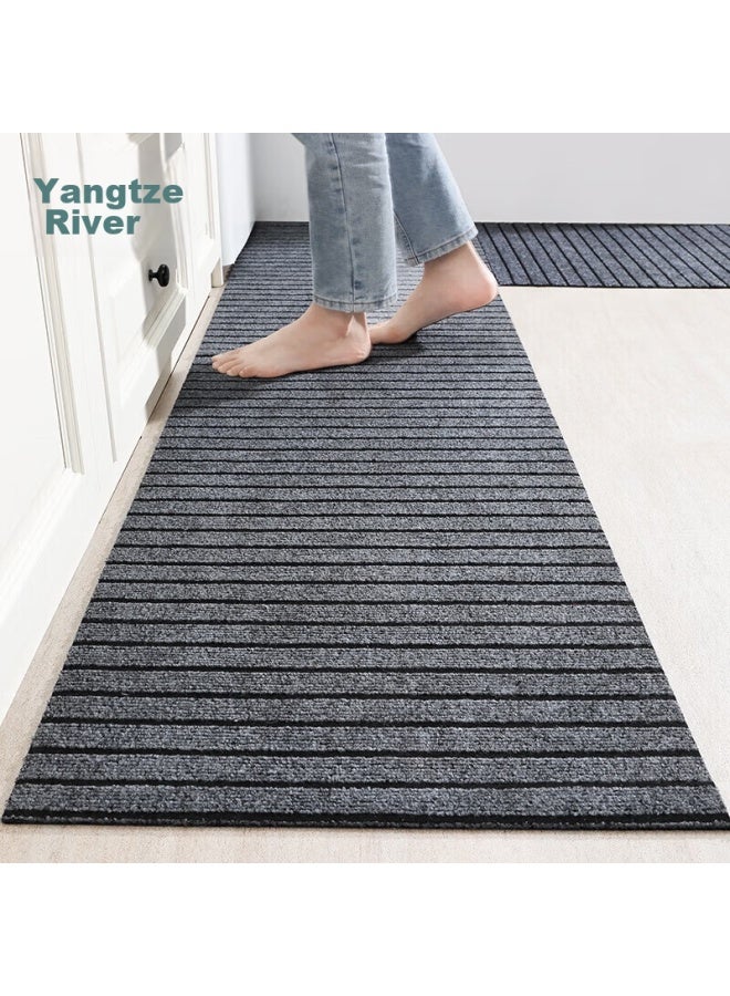 Dajiang Kitchen Floor Mat, Waterproof And Oil-resistant, Washable, Specialized Kitchen Foot Mat, Non-slip, 50x80+50x160 Striped Set - Image 1