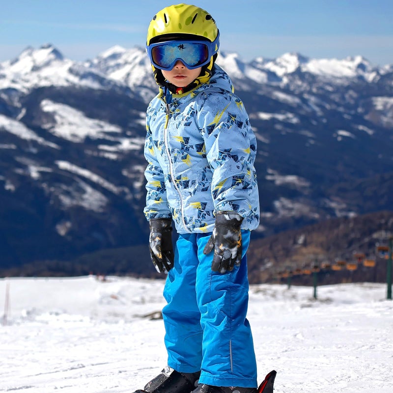 Bencailor 3 Pairs Kids Winter Gloves Waterproof Snow Ski Gloves Warm Windproof Adjustable Mittens for Boy Girl Outdoor(10-15 Years,Black Gold, Blue Black, Red) - Image 2