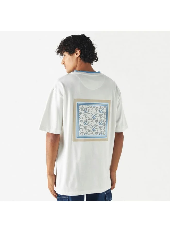 Lee Cooper Lee Cooper Graphic Print T-shirt with Crew Neck and Short Sleeves