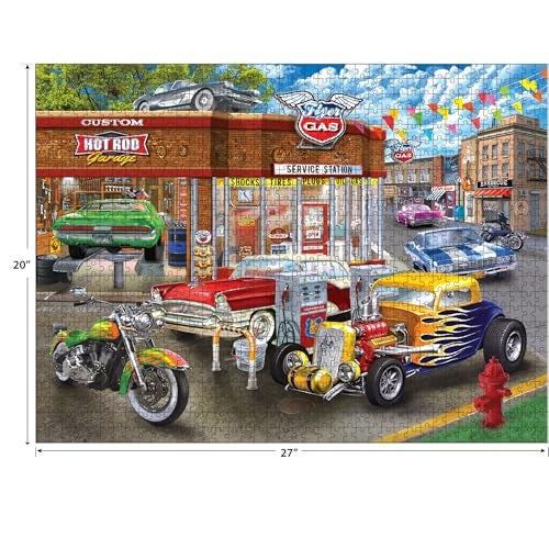 RoseArt - Chris Bigelow - Hot Rod Garage - 1000 Piece Jigsaw Puzzle for Adults - Image 3