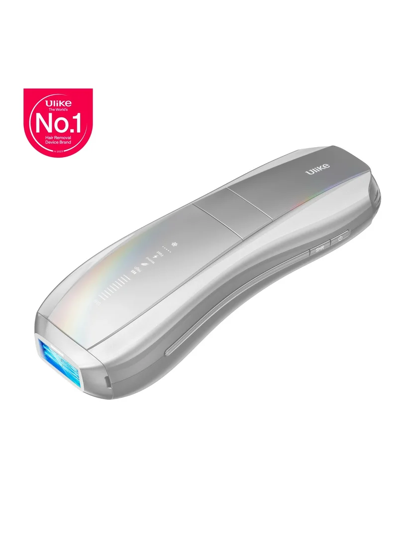 Ulike Ulike Laser Hair Removal, Air 10 IPL Hair Removal for Women and Men, 65°F Ice-Cooling Contact, Dual Lights, Skin Sensor & SHR Mode* for Nearly Painless, Effective & Long-Lasting Hair Removal from Home, Silver