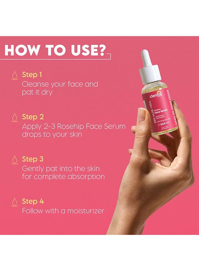 Clensta Red Aloe Vera Rosehip Serum - Image 4