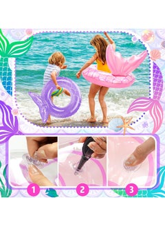 General 2PC Swimming Summer Holiday Water Entertainment Beach Party Essentials, Mermaid Pool Floating Mermaid Floating Leisure Raft, Children's Swimming Rings  - Image 4