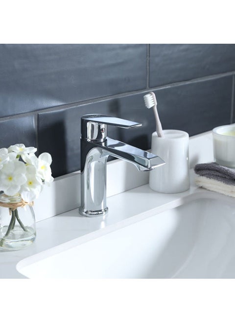 Eco Iris Basin Mixer With Pop Up Waste Rain Shower Single Handle Faucet, Handheld Spray Chrome