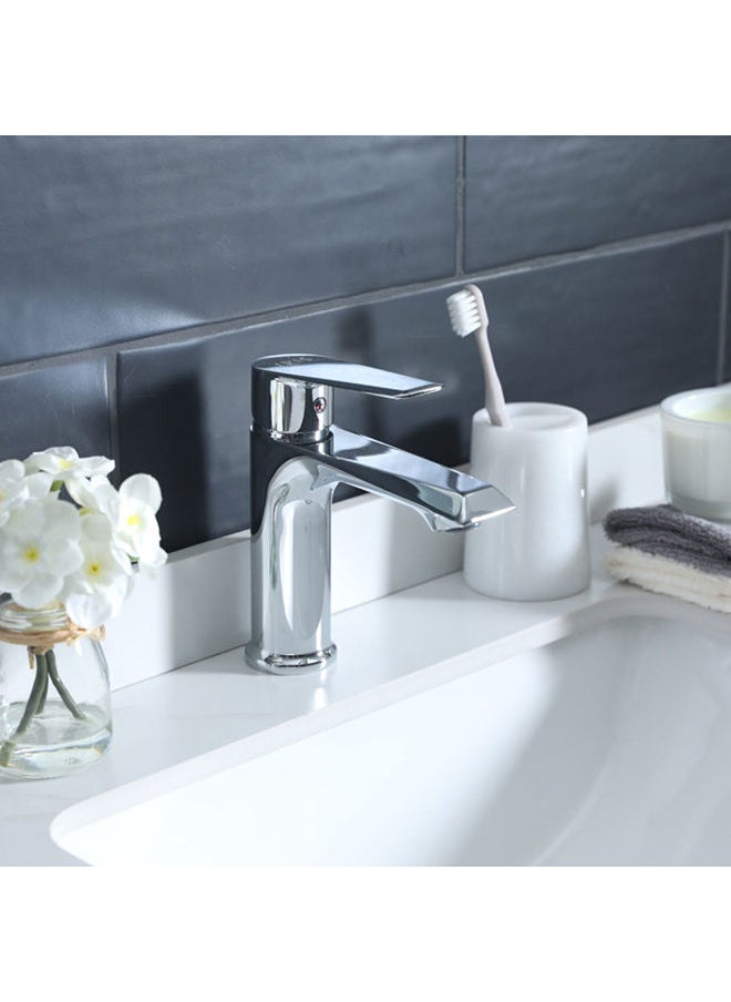 Eco Iris Basin Mixer With Pop Up Waste Rain Shower Single Handle Faucet, Handheld Spray Chrome