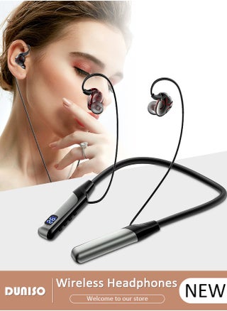 Wireless Bluetooth 5.3 Headphones Neckband Headset With Retractable Earbuds Noise Cancelling Stereo Sweatproof Earphones With Mic For Gym Running Office - pzsku/ZC6C87B78899A0E2B8BA4Z/45/_/1731981960/87d54167-caa1-45e7-9416-536b5a4c96be