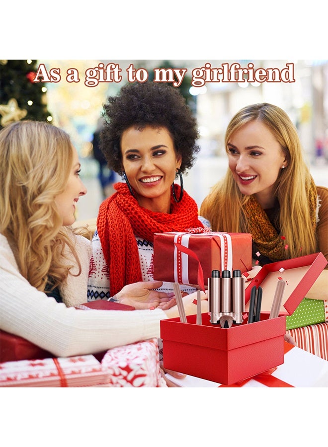 DUNISO 5 in 1 Curling Wand Set LCD Display Adjustable Temp Ceramic Curling Iron Set with Interchangeable Waver Wand, Professional Curling Wand Set Fast Heating Hair Curler for Travel - Image 5